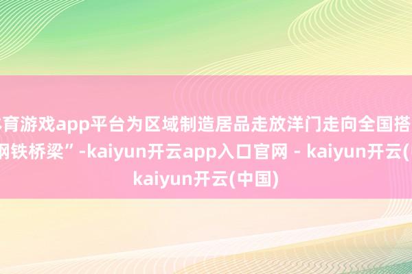 体育游戏app平台为区域制造居品走放洋门走向全国搭建了“钢铁桥梁”-kaiyun开云app入口官网 - kaiyun开云(中国)