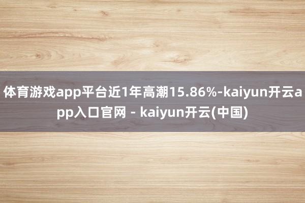 体育游戏app平台近1年高潮15.86%-kaiyun开云app入口官网 - kaiyun开云(中国)