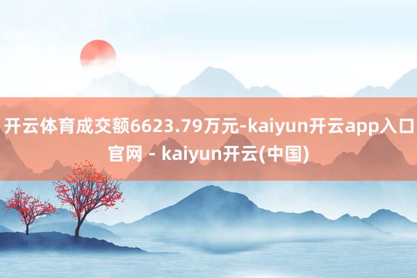 开云体育成交额6623.79万元-kaiyun开云app入口官网 - kaiyun开云(中国)